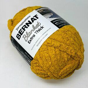 FREE SHIP Yarnspirations Bernat Blanket Extra Thick Yarn Gold 62013 21.2oz/600g